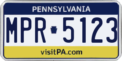 PA license plate MPR5123