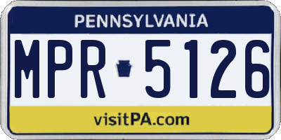 PA license plate MPR5126