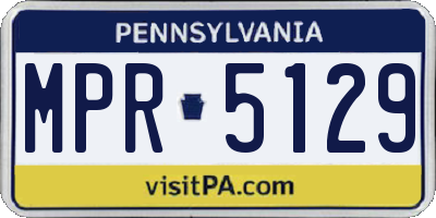 PA license plate MPR5129
