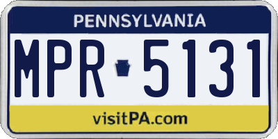 PA license plate MPR5131