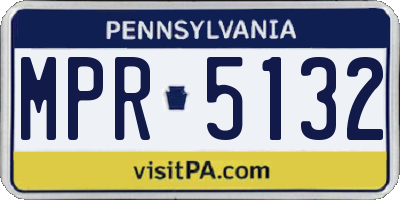 PA license plate MPR5132