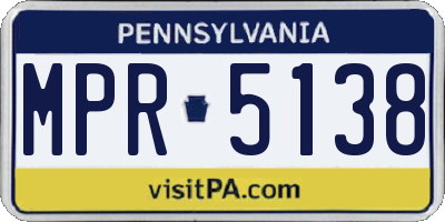 PA license plate MPR5138