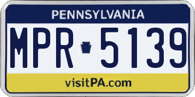 PA license plate MPR5139