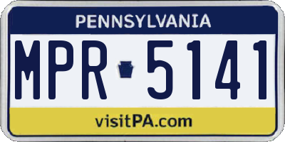 PA license plate MPR5141