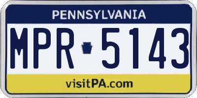 PA license plate MPR5143