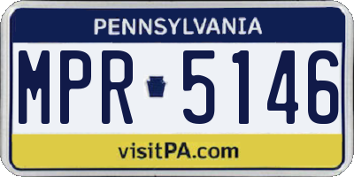 PA license plate MPR5146