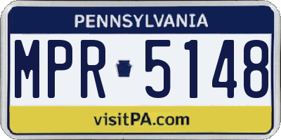 PA license plate MPR5148