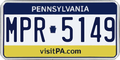 PA license plate MPR5149