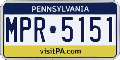PA license plate MPR5151