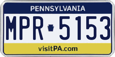PA license plate MPR5153