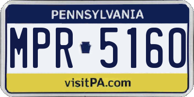 PA license plate MPR5160