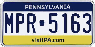 PA license plate MPR5163
