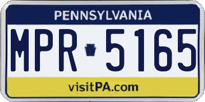 PA license plate MPR5165