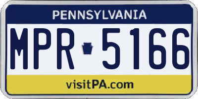 PA license plate MPR5166