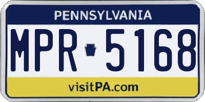 PA license plate MPR5168