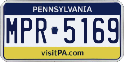 PA license plate MPR5169