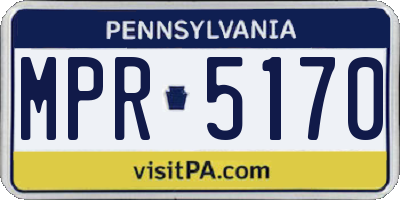 PA license plate MPR5170