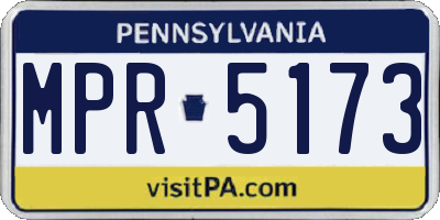 PA license plate MPR5173