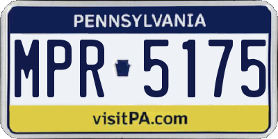 PA license plate MPR5175