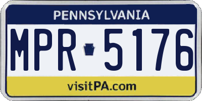 PA license plate MPR5176