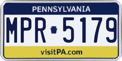 PA license plate MPR5179