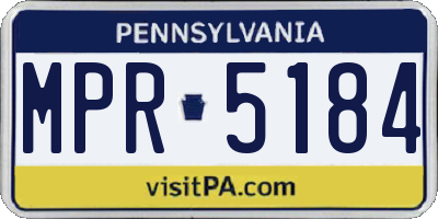 PA license plate MPR5184