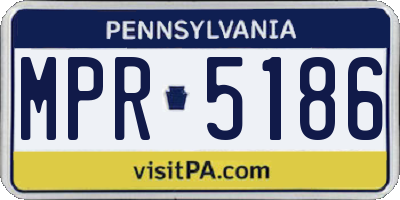 PA license plate MPR5186
