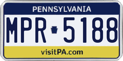 PA license plate MPR5188