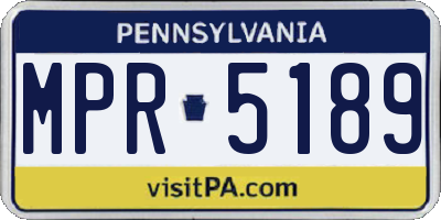 PA license plate MPR5189