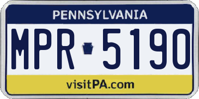 PA license plate MPR5190