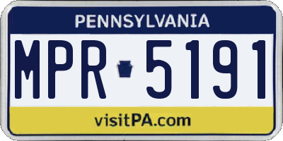 PA license plate MPR5191