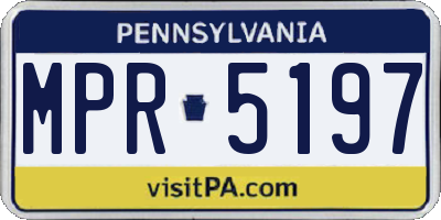 PA license plate MPR5197