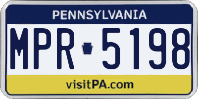 PA license plate MPR5198