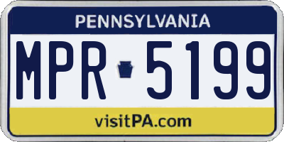 PA license plate MPR5199