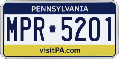 PA license plate MPR5201
