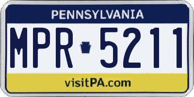 PA license plate MPR5211