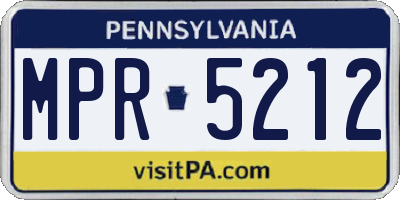 PA license plate MPR5212