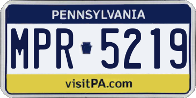 PA license plate MPR5219