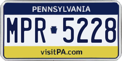 PA license plate MPR5228