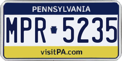 PA license plate MPR5235