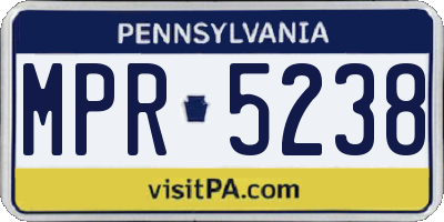 PA license plate MPR5238