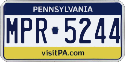 PA license plate MPR5244