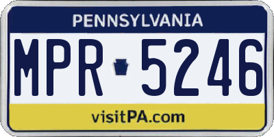 PA license plate MPR5246