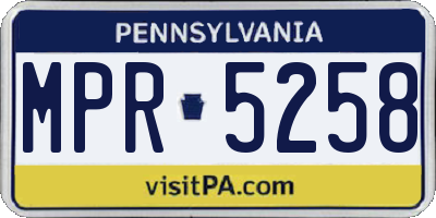 PA license plate MPR5258