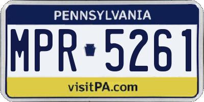PA license plate MPR5261