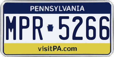 PA license plate MPR5266