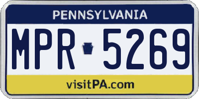 PA license plate MPR5269