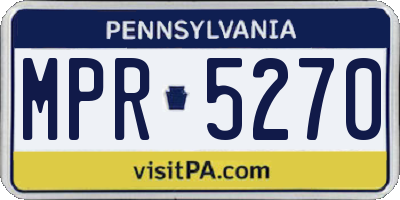 PA license plate MPR5270