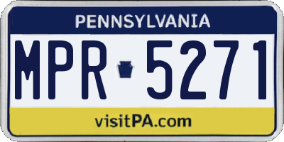 PA license plate MPR5271