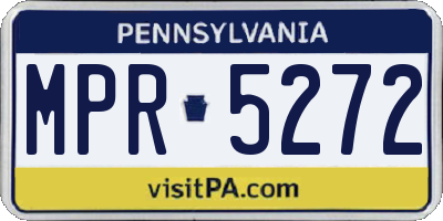 PA license plate MPR5272